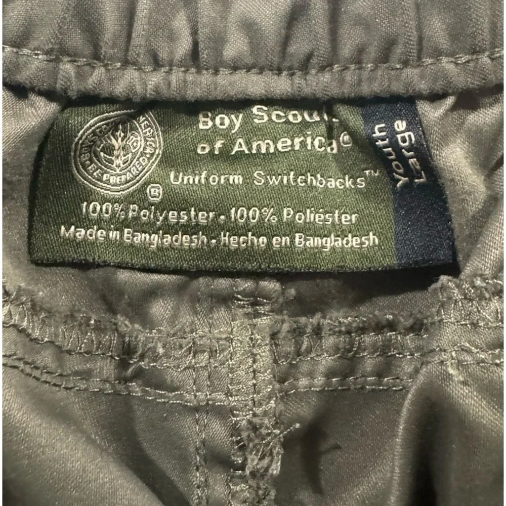 Boy Scouts Of America Pants Youth Large Green Switchback Convertible Zip Off BSA